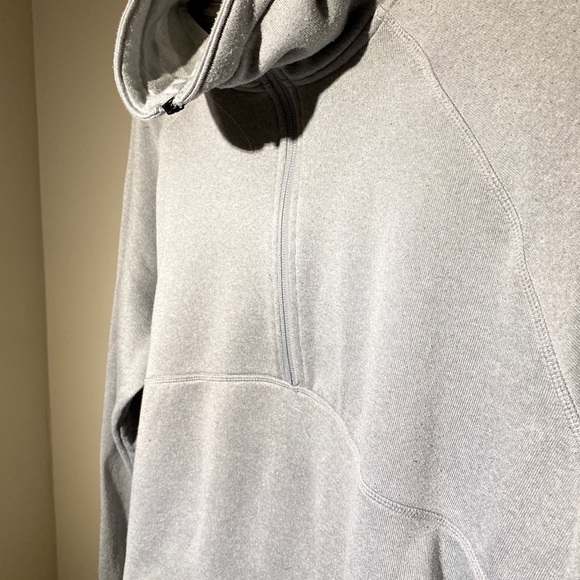 Grey Adidas Sweatshirt, Three Quarter ZipUp Hoodie - Picture 2 of 4